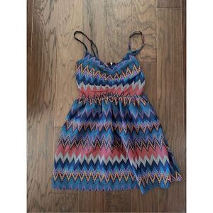 Roxy Zigzag Mini Sundress Multicolor XS
